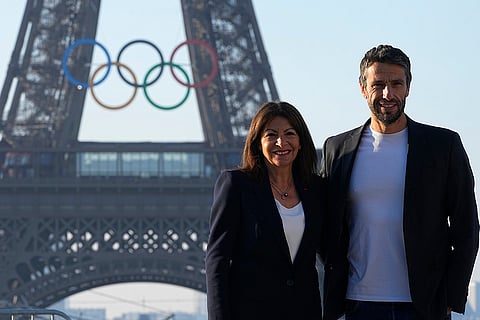Anne Hidalgo and Tony Estanguet